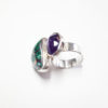 Amethyst & Copper-Malachite ring